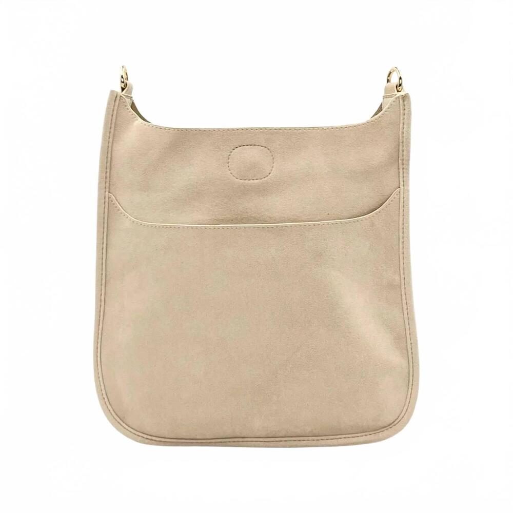 NEW AHDORNED women's mini vegan messenger bag in bone